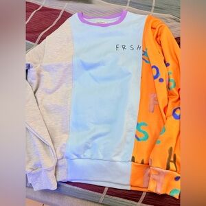 FRSH Color Block Long Sleeve Tee. Size Large.